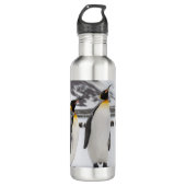 Königliche Pinguine Edelstahlflasche (Vorderseite)