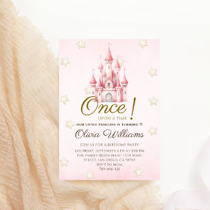 Königliche Pinke Märchenprinzessin Geburtstag Einladung