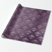 Königliche Prinzessin Amethyst Lila Fleur-de-lis Geschenkpapier (Ungerollt)