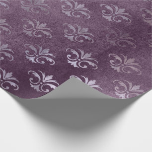 Königliche Prinzessin Amethyst Lila Fleur-de-lis Geschenkpapier