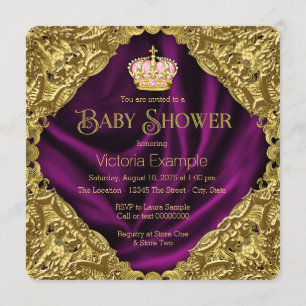 Königliche Prinzessin Baby Shower Einladung