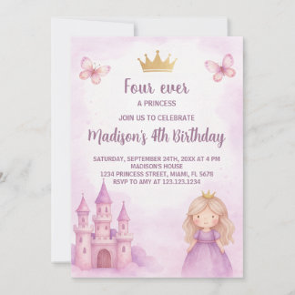 Königliche Prinzessin Birthday Einladung