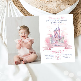 Königliche Prinzessin Birthday Foto Einladung