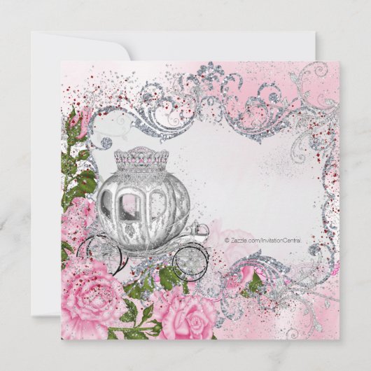 Königliche Prinzessin Birthday Party Einladung (Rückseite)