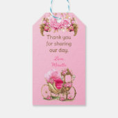 Königliche Prinzessin Burg Beförderung Pink Gold G Geschenkanhänger (Rückseite)