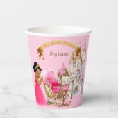 Königliche Prinzessin Burg Beförderung Pink Gold G Pappbecher (Vorderseite)