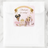 Königliche Prinzessin Burg Beförderung Pink Gold G Quadratischer Aufkleber (Tasche)