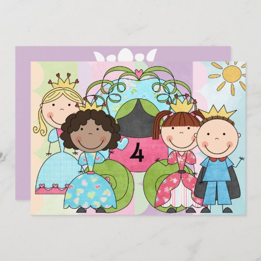 Königliche Prinzessin Celebration Birthday Einladung (Vorne/Hinten)