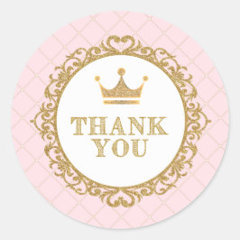 Königliche Prinzessin dankt Ihnen für den Aufklebe Runder Aufkleber