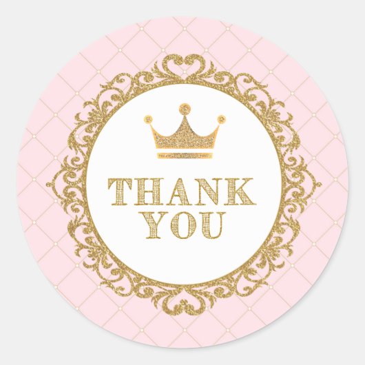 Königliche Prinzessin dankt Ihnen für den Aufklebe Runder Aufkleber (Vorderseite)