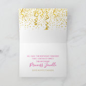 Königliche Prinzessin|Pink & Gold zum Geburtstag Karte (Innenseite)