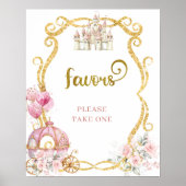 Königliche Prinzessin Pink Pumpkin Carriage Favori Poster (Vorne)