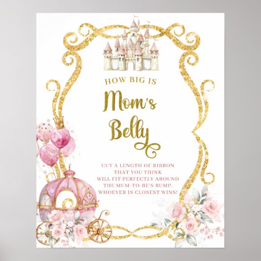 Königliche Prinzessin Wie groß ist die Mama Bauch- Poster (Vorne)