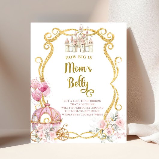 Königliche Prinzessin Wie groß ist die Mama Bauch- Poster