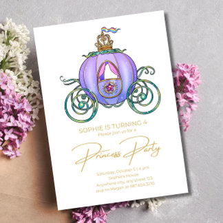 Königliche Prinzessin zum Geburtstag, Märchen Einladung