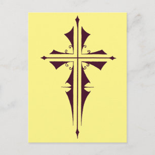 Königliche Purpur-Christuskreuz-Kunst Postkarte