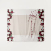 Königliche Rose Burgund Rote Flora Wandteppich (Vorderseite (Horizontal))