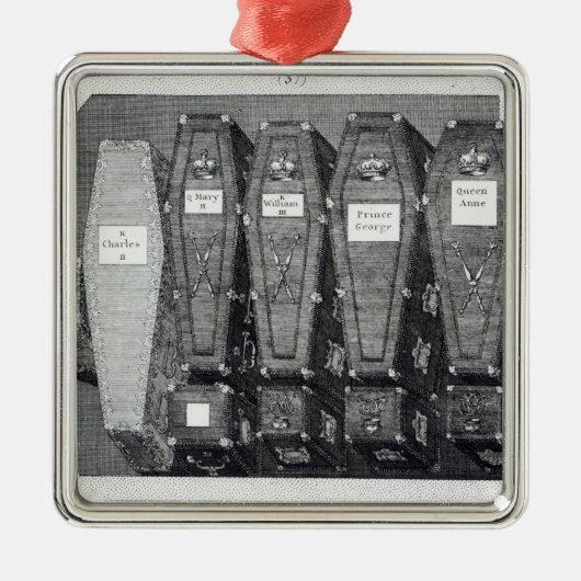 Königliche Särge an Westminster Abbey Silbernes Ornament (Vorne)