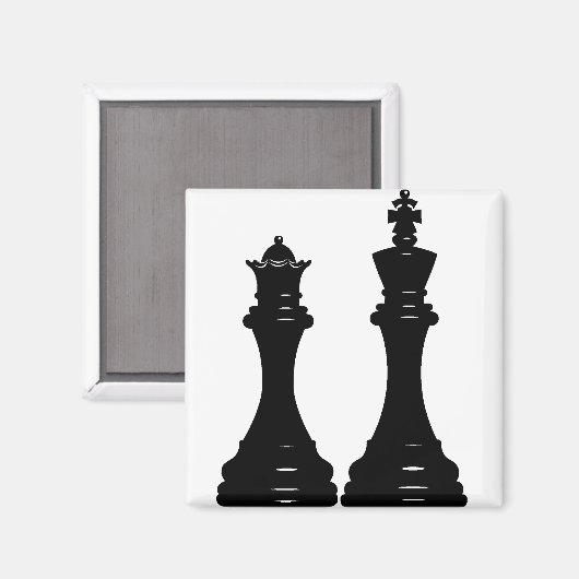 Königliche Schachfiguren Magnet (Vorderseite/Rückseite)