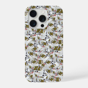 "Königliche Schicht: Ein Stapel Kings Poker Karten iPhone 15 Pro Hülle