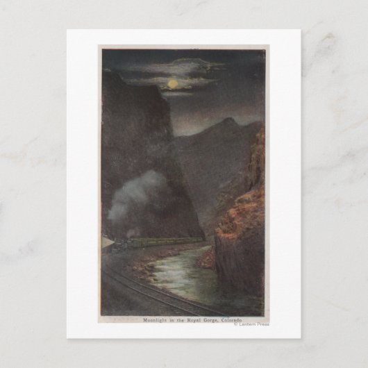Königliche Schlucht, CO - Mondlicht Aussicht auf Z Postkarte (Vorderseite)