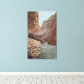 Königliche Schlucht, CO - Sicht auf den Zug am Flu Leinwanddruck (Insitu (Holzboden))