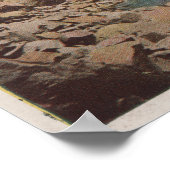 Königliche Schlucht, CO - Sicht auf den Zug am Flu Poster (Ecke)