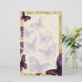 Königliche Schmetterlinge (violett) Briefpapier (Stehend Vorderseite)