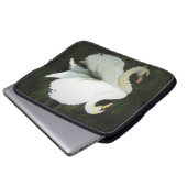 Königliche Schwan-Reflexion Laptopschutzhülle (Vorne Knopf)