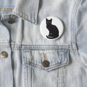 Königliche schwarze Katze Button (Beispiel)