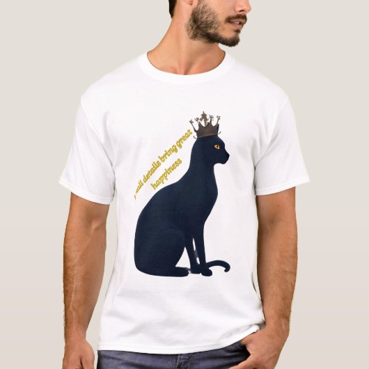 Königliche schwarze Katze T-Shirt (Vorderseite)