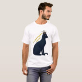 Königliche schwarze Katze T-Shirt (Vorne ganz)