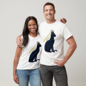 Königliche schwarze Katze T-Shirt (Unisex)