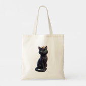 Königliche schwarze Katzen-Tasche Tragetasche (Rückseite)