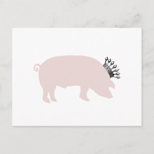 Königliche Schweinpostkarte Postkarte