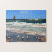 Königliche Seeschwalben am Strand Puzzle (Horizontal)