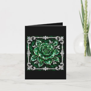 Königliche Smaragd-Kristall-Blumenkollektion Feiertagskarte