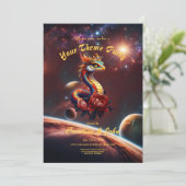 Königliche Sternserpenz des Universums Einladung (Stehend Vorderseite)