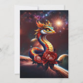 Königliche Sternserpenz des Universums Einladung (Rückseite)