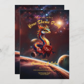 Königliche Sternserpenz des Universums Einladung (Vorne/Hinten)