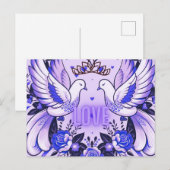 Königliche Tauben der Liebe Postkarte (Vorne/Hinten)