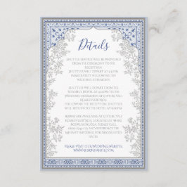 Königliche türkische Hochzeit-Beilagekarte Begleitkarte