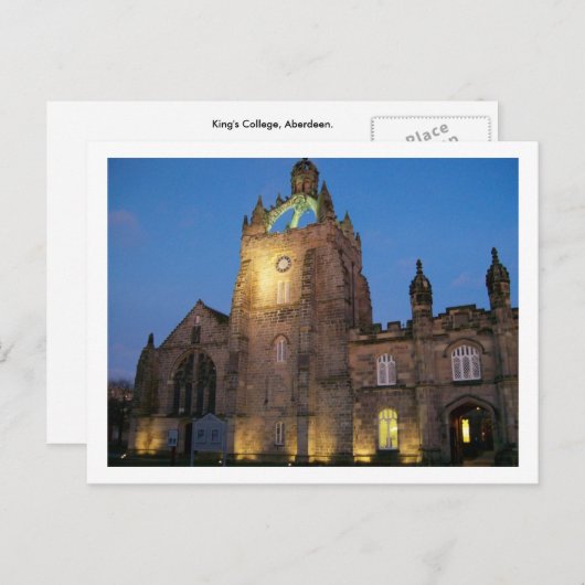 Königliche Uni Postkarte (Vorne/Hinten)