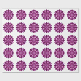 Königliche violette Blumenmandala Geschenkpapier