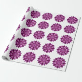 Königliche violette Blumenmandala Geschenkpapier (Ungerollt)