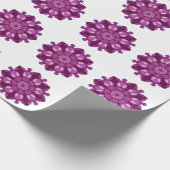 Königliche violette Blumenmandala Geschenkpapier (Ecke)