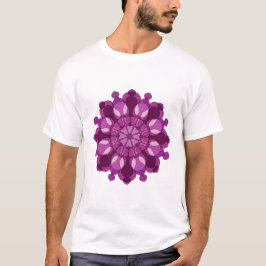 Königliche violette Blumenmandala T-Shirt