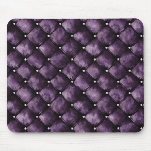 Königliche Violette Quadrate Mousepad (Vorne)