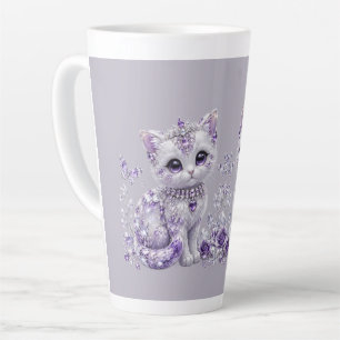 Königliche Violette Verzierte Kitten-Fantasie Milchtasse