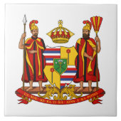 Königliche Wappen des Königreichs Hawaii Fliese (Vorderseite)